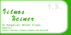 vilmos weiner business card